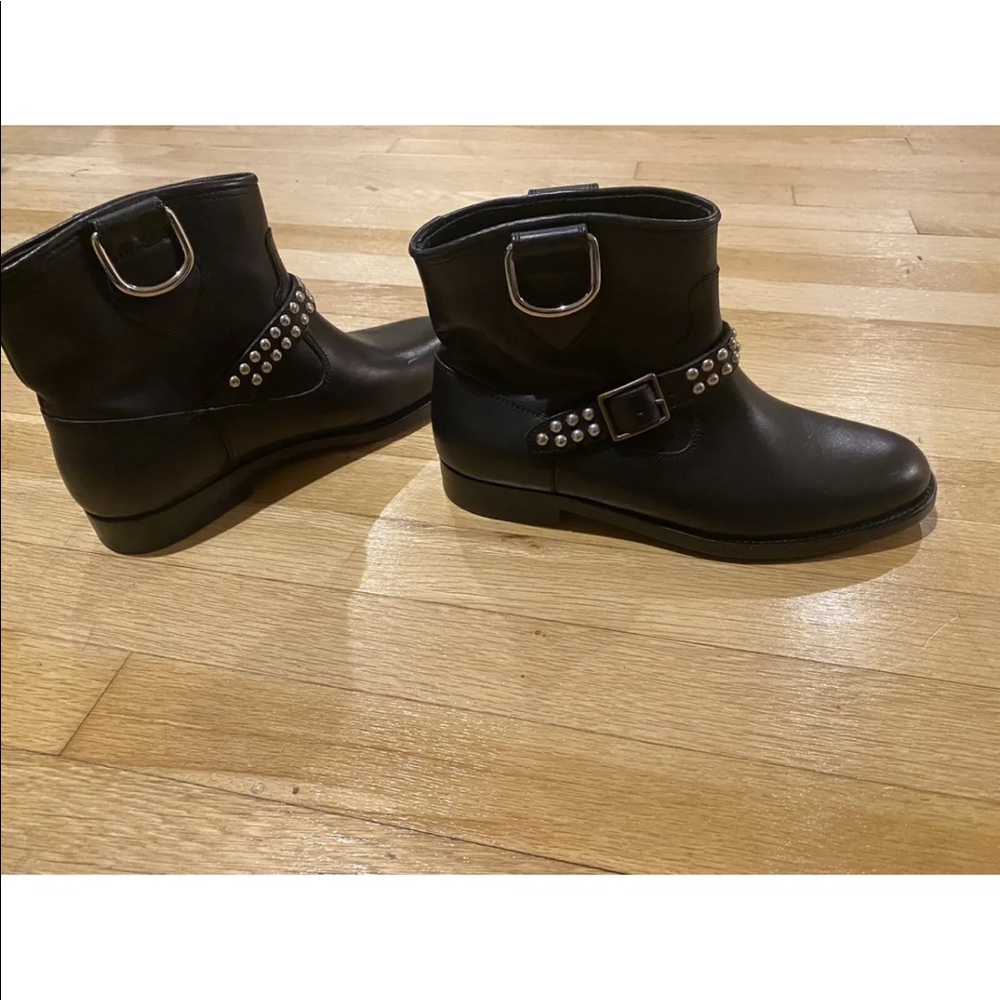 Saint Laurent Women’s studded biker bootie